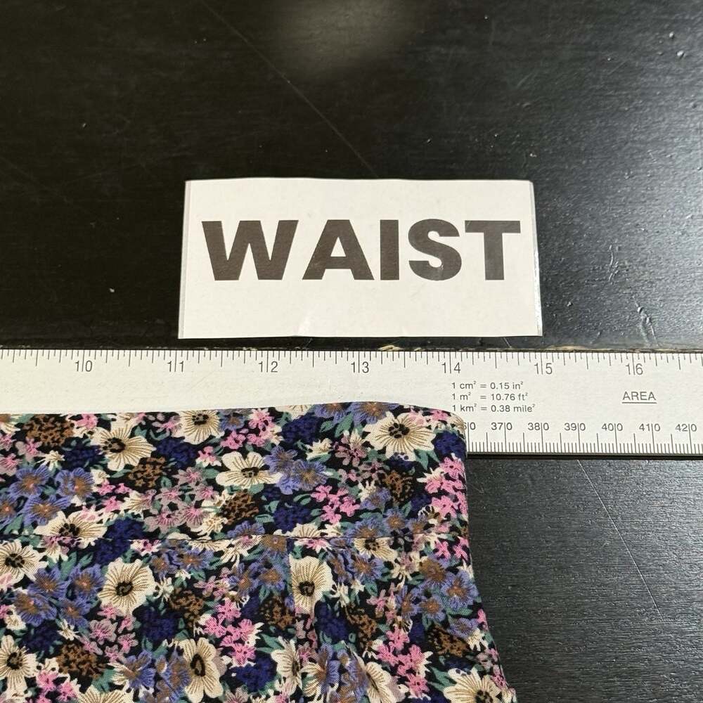 Natural Life Sz L Wide Leg Floral Palazzo Pants Boho Festival Floral Purple - Picture 8 of 10